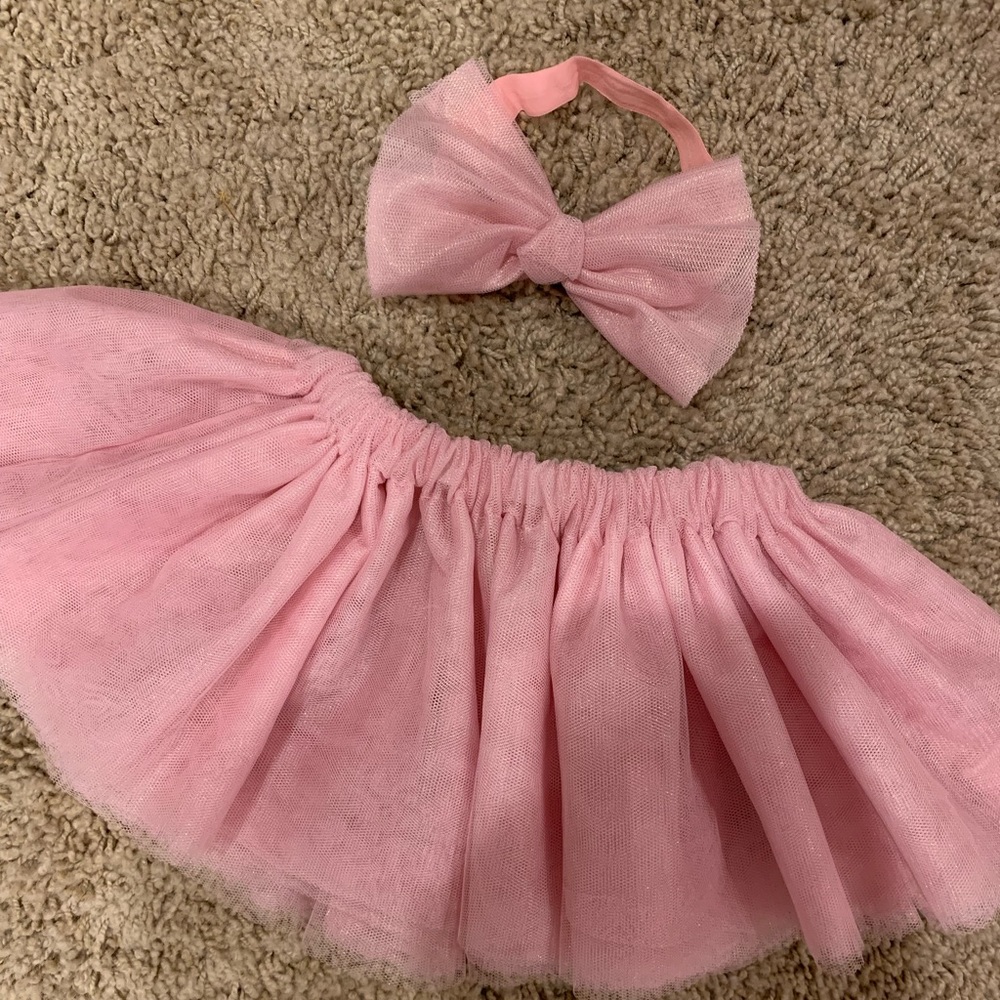 Baby Tutu & Bow Photography Prop Set